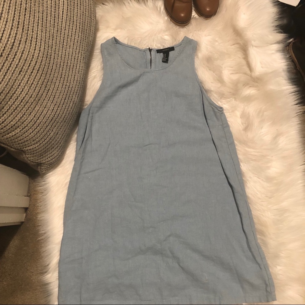 Denim shift dress